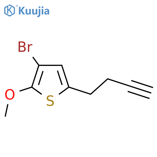 3-bromo-5-(but-3-yn-1-yl)-2-methoxythiophene structure