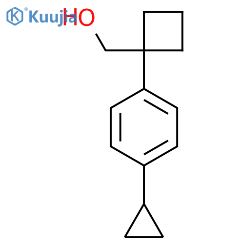 1-(4-cyclopropylphenyl)cyclobutylmethanol structure