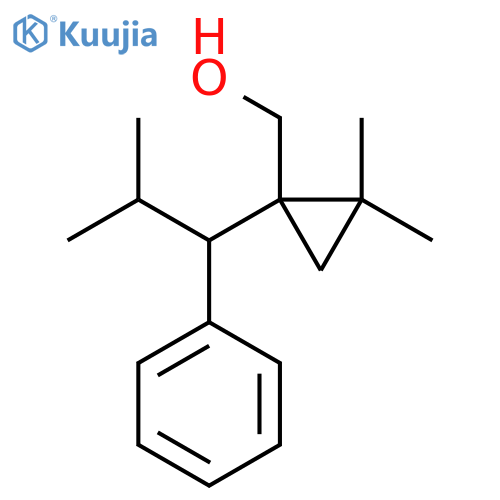 2,2-dimethyl-1-(2-methyl-1-phenylpropyl)cyclopropylmethanol structure