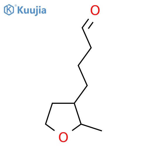 4-(2-methyloxolan-3-yl)butanal structure