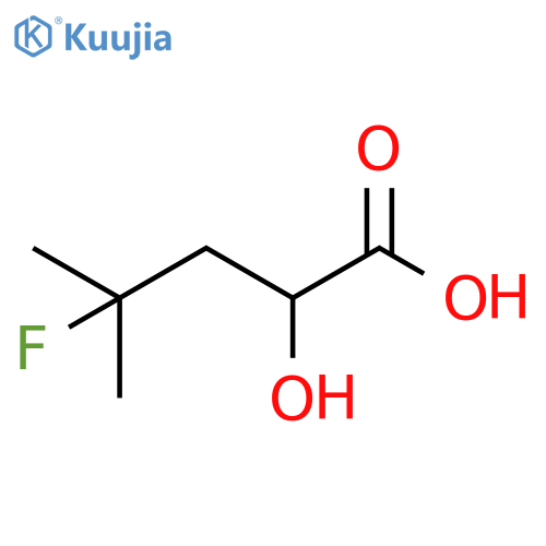 4-fluoro-2-hydroxy-4-methylpentanoic acid structure