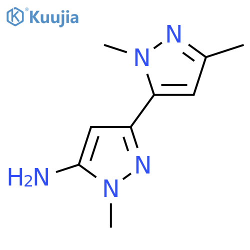 3-(1,3-dimethyl-1H-pyrazol-5-yl)-1-methyl-1H-pyrazol-5-amine structure