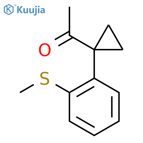 1-{1-2-(methylsulfanyl)phenylcyclopropyl}ethan-1-one structure