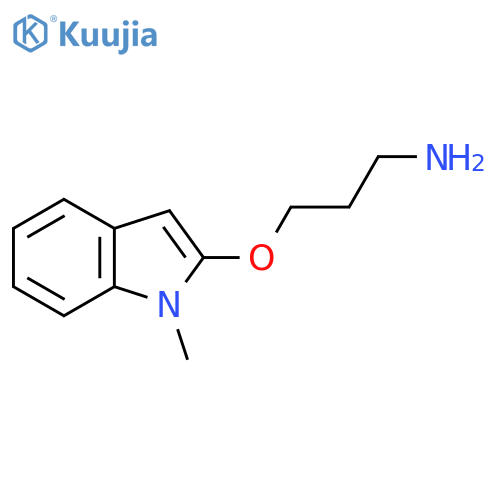 3-(1-methyl-1H-indol-2-yl)oxypropan-1-amine structure