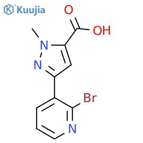 3-(2-bromopyridin-3-yl)-1-methyl-1H-pyrazole-5-carboxylic acid structure