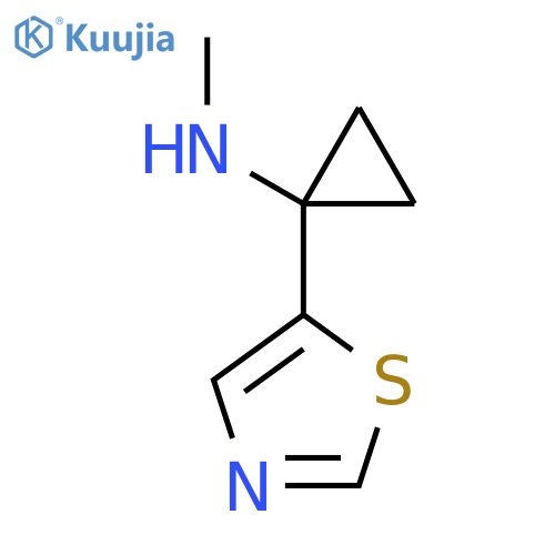 N-methyl-1-(1,3-thiazol-5-yl)cyclopropan-1-amine structure