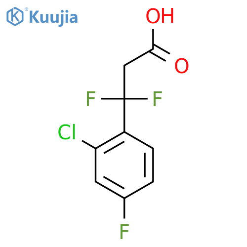 3-(2-chloro-4-fluorophenyl)-3,3-difluoropropanoic acid structure