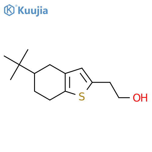 2-(5-tert-butyl-4,5,6,7-tetrahydro-1-benzothiophen-2-yl)ethan-1-ol structure