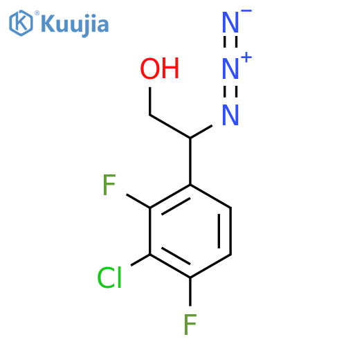 2-azido-2-(3-chloro-2,4-difluorophenyl)ethan-1-ol structure