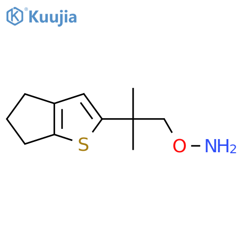 O-(2-{4H,5H,6H-cyclopentabthiophen-2-yl}-2-methylpropyl)hydroxylamine structure