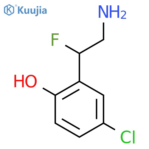 2-(2-amino-1-fluoroethyl)-4-chlorophenol structure