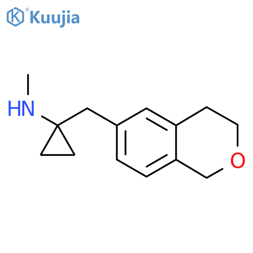 1-(3,4-dihydro-1H-2-benzopyran-6-yl)methyl-N-methylcyclopropan-1-amine structure