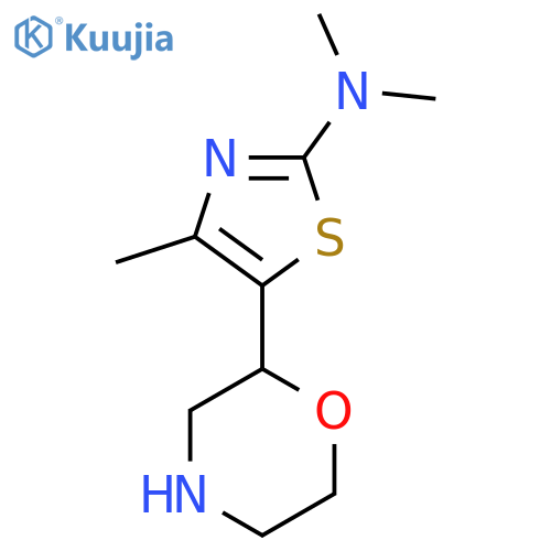N,N,4-trimethyl-5-(morpholin-2-yl)-1,3-thiazol-2-amine structure