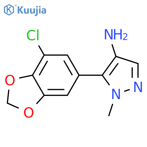 5-(7-chloro-1,3-dioxaindan-5-yl)-1-methyl-1H-pyrazol-4-amine structure