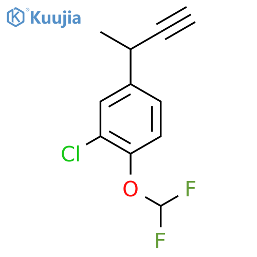 4-(but-3-yn-2-yl)-2-chloro-1-(difluoromethoxy)benzene structure