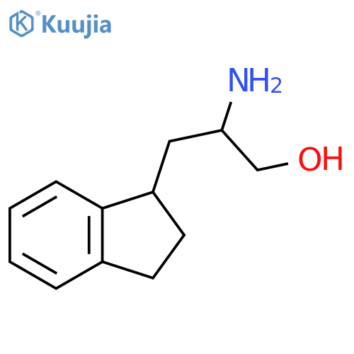 2-amino-3-(2,3-dihydro-1H-inden-1-yl)propan-1-ol structure