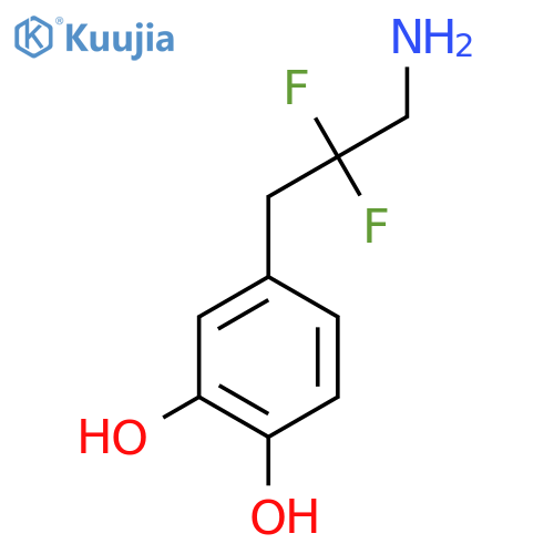 4-(3-amino-2,2-difluoropropyl)benzene-1,2-diol structure