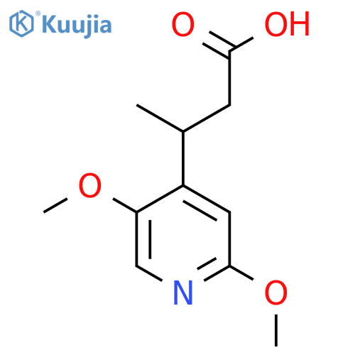 3-(2,5-dimethoxypyridin-4-yl)butanoic acid structure