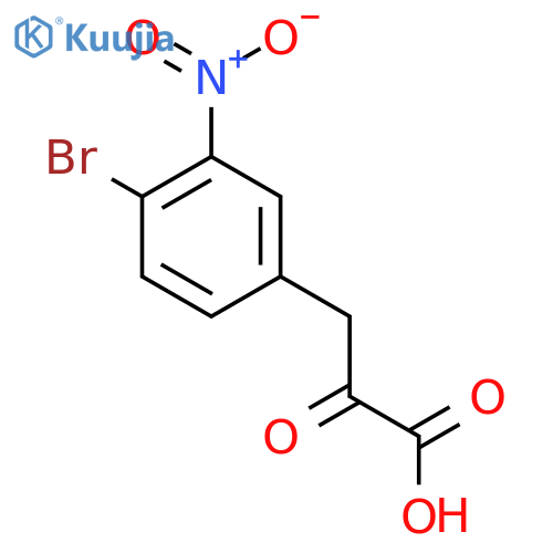 3-(4-bromo-3-nitrophenyl)-2-oxopropanoic acid structure
