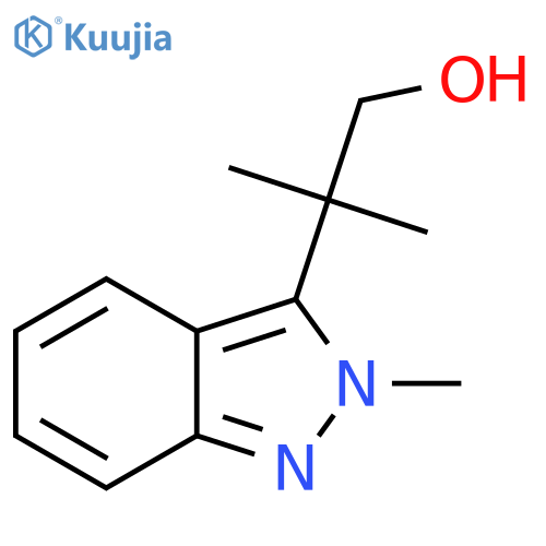 2-methyl-2-(2-methyl-2H-indazol-3-yl)propan-1-ol structure