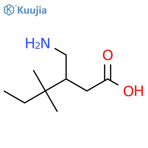 3-(aminomethyl)-4,4-dimethylhexanoic acid structure