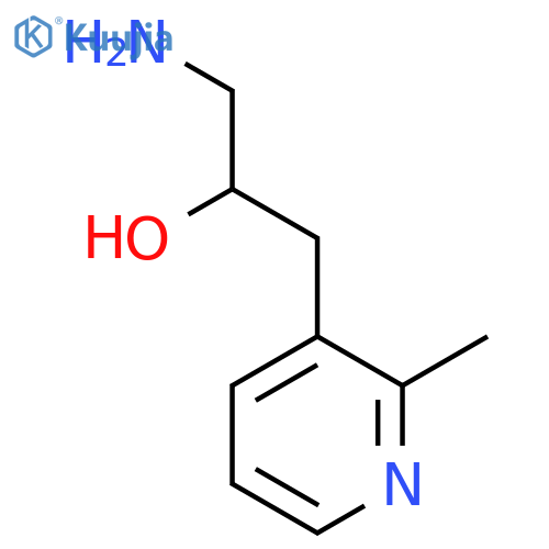 1-amino-3-(2-methylpyridin-3-yl)propan-2-ol structure