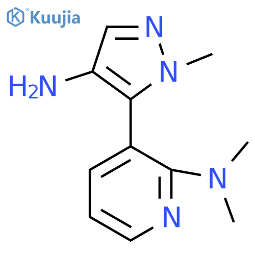 3-(4-amino-1-methyl-1H-pyrazol-5-yl)-N,N-dimethylpyridin-2-amine structure