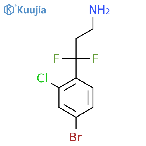 3-(4-bromo-2-chlorophenyl)-3,3-difluoropropan-1-amine structure