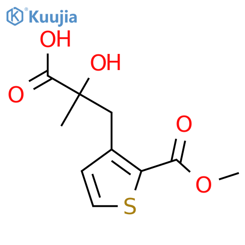 2-hydroxy-3-2-(methoxycarbonyl)thiophen-3-yl-2-methylpropanoic acid structure