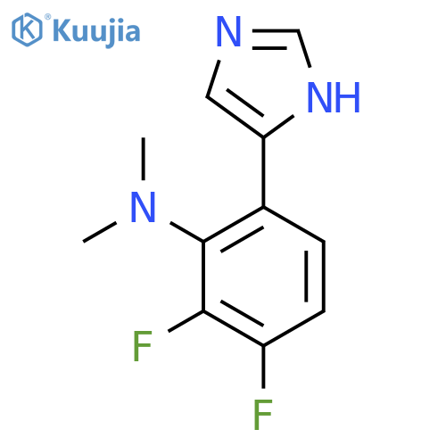 2,3-difluoro-6-(1H-imidazol-4-yl)-N,N-dimethylaniline structure