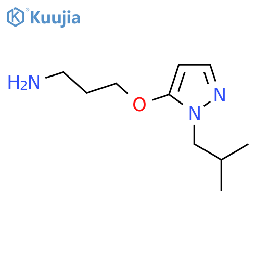 3-{1-(2-methylpropyl)-1H-pyrazol-5-yloxy}propan-1-amine structure