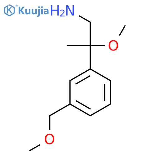 2-methoxy-2-3-(methoxymethyl)phenylpropan-1-amine structure