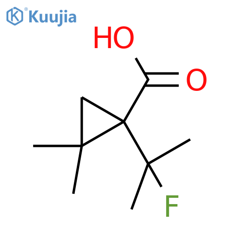 1-(2-fluoropropan-2-yl)-2,2-dimethylcyclopropane-1-carboxylic acid structure
