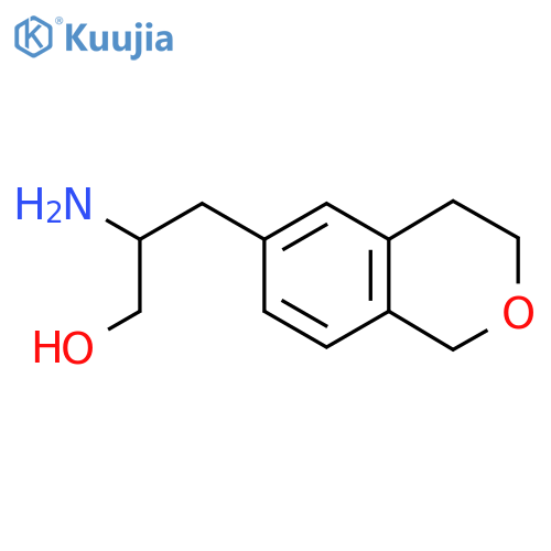 2-amino-3-(3,4-dihydro-1H-2-benzopyran-6-yl)propan-1-ol structure