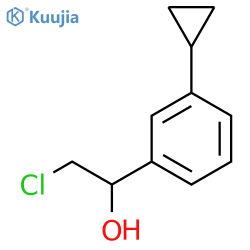 2-chloro-1-(3-cyclopropylphenyl)ethan-1-ol structure
