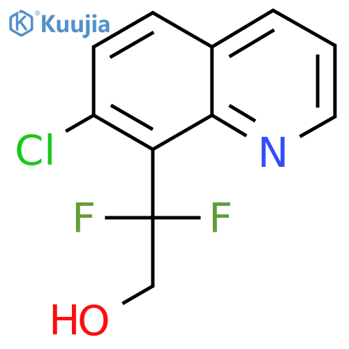 2-(7-chloroquinolin-8-yl)-2,2-difluoroethan-1-ol structure