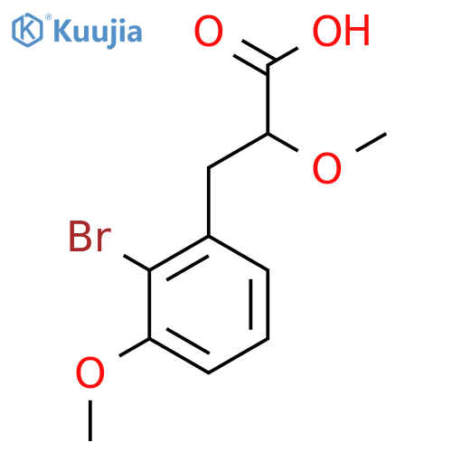 3-(2-bromo-3-methoxyphenyl)-2-methoxypropanoic acid structure