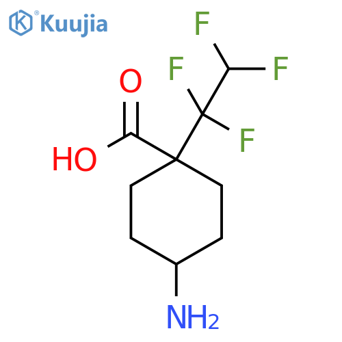 4-amino-1-(1,1,2,2-tetrafluoroethyl)cyclohexane-1-carboxylic acid structure