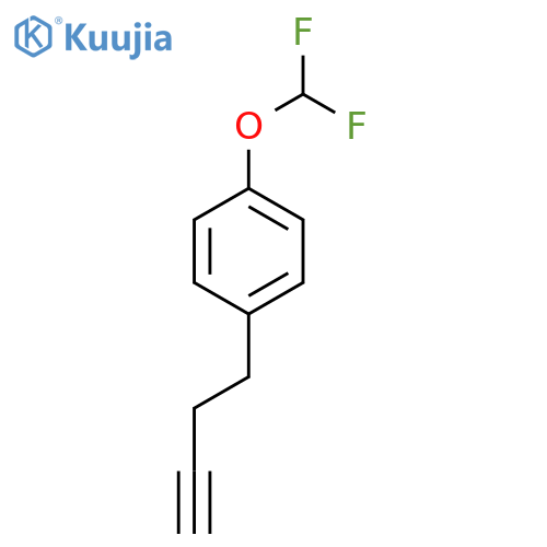 1-(but-3-yn-1-yl)-4-(difluoromethoxy)benzene structure
