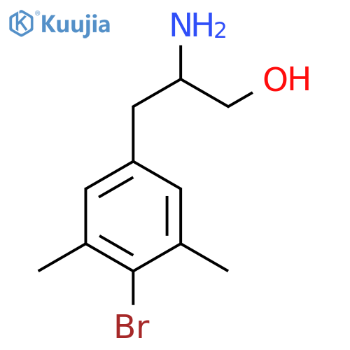 2-amino-3-(4-bromo-3,5-dimethylphenyl)propan-1-ol structure