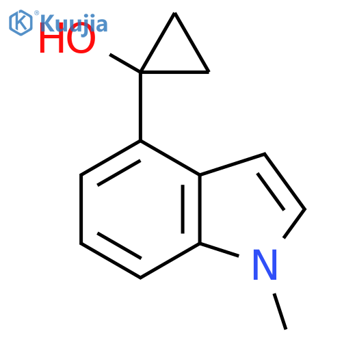 1-(1-methyl-1H-indol-4-yl)cyclopropan-1-ol structure