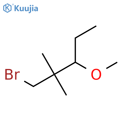 1-bromo-3-methoxy-2,2-dimethylpentane structure