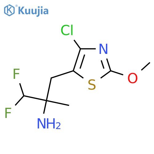 3-(4-chloro-2-methoxy-1,3-thiazol-5-yl)-1,1-difluoro-2-methylpropan-2-amine structure
