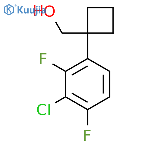 1-(3-chloro-2,4-difluorophenyl)cyclobutylmethanol structure