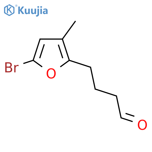 4-(5-bromo-3-methylfuran-2-yl)butanal structure
