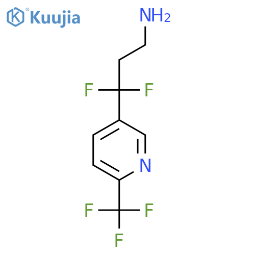 3,3-difluoro-3-6-(trifluoromethyl)pyridin-3-ylpropan-1-amine structure