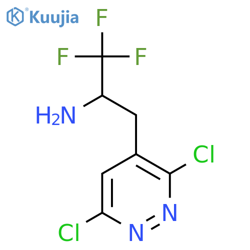 3-(3,6-dichloropyridazin-4-yl)-1,1,1-trifluoropropan-2-amine structure