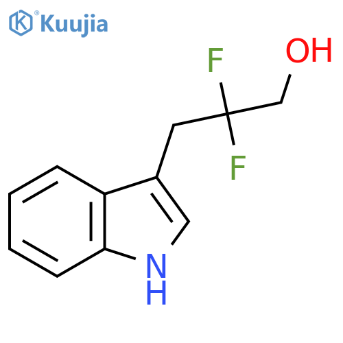 2,2-difluoro-3-(1H-indol-3-yl)propan-1-ol structure