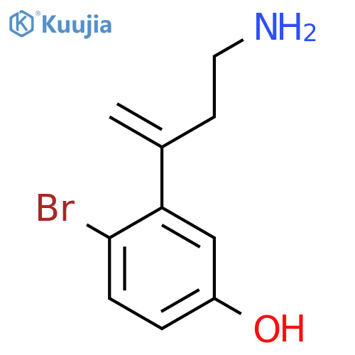 3-(4-aminobut-1-en-2-yl)-4-bromophenol structure