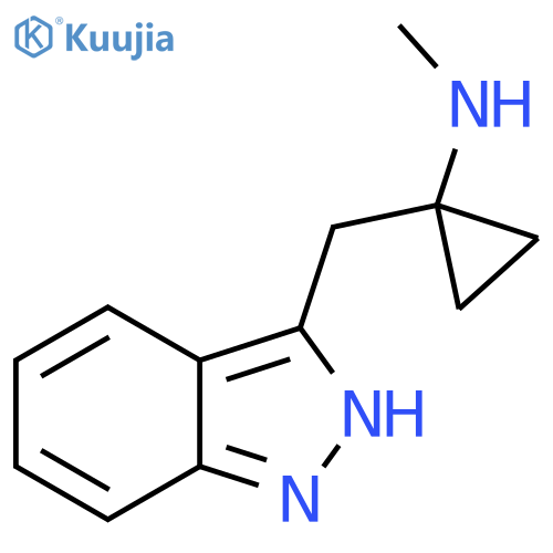 1-(1H-indazol-3-yl)methyl-N-methylcyclopropan-1-amine structure